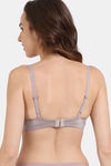 Zivame Marshmallow Padded Non Wired 3/4Th Coverage T-Shirt - Purple Dove — thumbnail 3